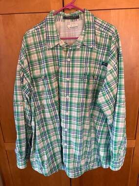 Columbia PFG Men's Super Bahama Long Sleeve Fishing Shirt Plaid Big & Tall 3X